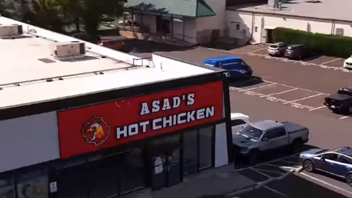 Aerial view of Asad's Hot Chicken Doylestown on Route 611